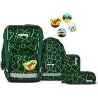ergobag Schulranzen Cubo (5tlg., inkl. Sportbeutel, Federmäppchen, Schlampermäppchen und Kletties)