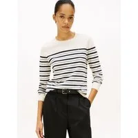 Tommy Hilfiger Rundhalspullover CO JERSEY STITCH LS C-NK SWT mit Logostickerei