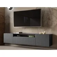 Beautysofa TV-Schrank Moderner Hängeschrank mit gefräster NEO-Front (B:200/H:40/T:41cm)