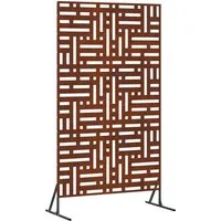 vidaXL Gartenzaun Sichtschutz 100 x 50 x 180 cm Wetterfeststahl Rostig, (1-St)