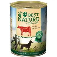 Best Nature Adult, Nassfutter für Hunde, 400g, Rind, Reis und Distelöl, Nassfutter für: Hund