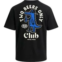 Neverless Oversize-Shirt Herren T-Shirt - Two Beers only - Oversized Relaxed Fit Sommer mit Print