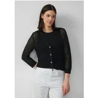 s.Oliver Cardigan Strickjacke Ajour-Strickjacke aus Viskosemix
