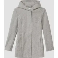 s.Oliver Outdoorjacke Outdoor-Mantel Webware-Mantel mit fixierter Kapuze und verdeckter Knopfleiste