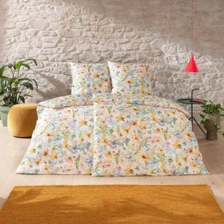 Estella Bettwäsche "Isla" 3 tlg. Feinster Mako-Satin aus 100% Baumwolle