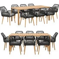 Swing&Harmonie Garten-Essgruppe, (Garten Sitzgruppe, wetterfest, WPC-Tischplatte, inkl. Kissen), Outdoor Terrasse