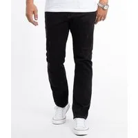 Rock Creek Straight-Jeans Herren Jeans Stonewashed Schwarz RC-2099