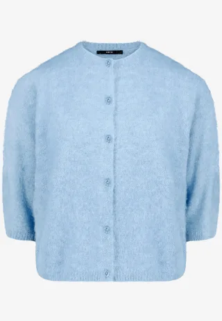 zero - Kurze Strickjacke blau - Gr. - 34