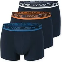 uncover by SCHIESSER Boxer Uncover Cotton (2er Pack) ohne Eingriff, Logo-Bund, elastisch, Single Jersey-Qualität