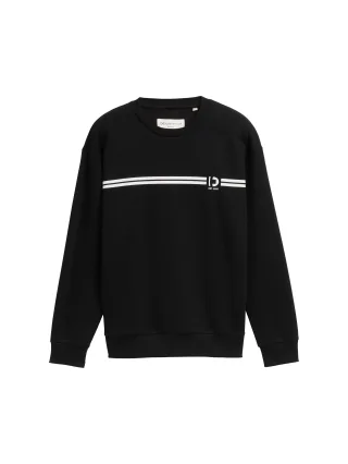 Denim Tom Tailor - Crewneck Sweatshirt mit Print black - Gr. - S