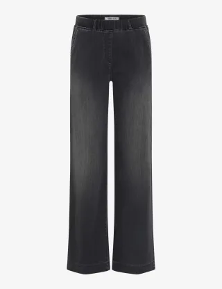 Raphaela by Brax Damen Marlenehose Style PAM FLARED DARK GREY SLIGHTLY USED, denim hellgrau, Gr. 34