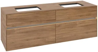 Villeroy & Boch Waschtischunterschrank Collaro C123B0 1600x548x500mm mit Beleuchtung Kansas Oak C123B0RH