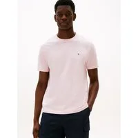 Tommy Hilfiger T-Shirt ESSENTIAL REGULAR FIT SOLID mit Stickerei unifarben, casual, Baumwolle, Rundhals