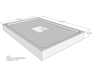 Neuesbad Wannenträger für Bette Floor 1300x900 SD22832