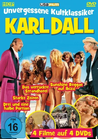 Karl Dall - Unvergessene Kultklassiker - 4 Filme au 4 DVDs (Sunshine Reggae auf Ibiza Das verrückte Strandhotel Starke Zeiten Drei und eine halbe Portion)