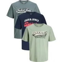 Jack & Jones PlusSize Print-Shirt (Spar-Set, 3er-Pack) Big Size Shirt Übergrößen Shirt