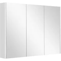 COSTWAY Spiegelschrank mit verstellbaren Ablagen, mit Spiegel,90x11x65cm