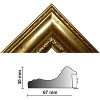 Bilderrahmen Neumann Bilderleiste Bilderleiste 839 ORO, gold, Bilder Leiste gold 88 cm Länge 20mm Falz