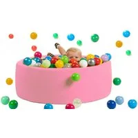 sunnypillow Bällebad-Bälle für Baby Kinder mit bunten Bällen (400-St), Rosa - mit 400 Bällen