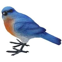 Figurendiscounter Gartenfigur Dekofigur Vogel 9,5 x 12 cm blau orange