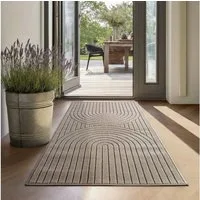 SIMPEX24 Outdoorteppich Skandinavischer 3D Design, Läufer, Höhe: 5 mm, Outdoor Teppich Wetterfest Modern Wohnzimmer Küchen Terrasse Balkon
