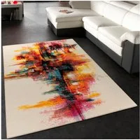 Paco Home Teppich Canvas 752, rechteckig, Höhe: 16 mm, Kurzflor, modernes Design, mit Arizona Leinwand Optik