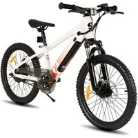 HILAND E-Bike 20 Zoll E-Mountainbike 24V 250W, Akku entnehmbar, Kinder & Erwachsene, Heckmotor, 124,8 Wh