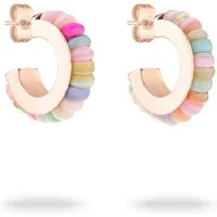 Tamaris Paar Creolen Schmuck Geschenk Edelstahl Ohrringe All About Beads, mit Naturstein