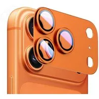Wigento Handyhülle Für Apple iPhone 17 Pro Kamera Full Schutzring Aluminium Orange, Aluminiumlegierung, hohe Lichtdurchlässigkeit, Anti-Fingerprint