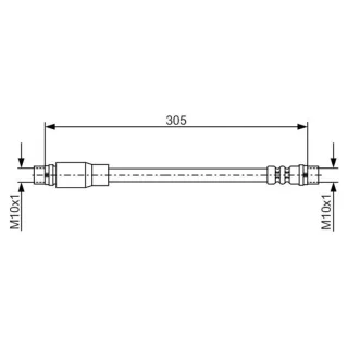 Bosch Bremsschlauch vorne Audi A4 Seat Exeo