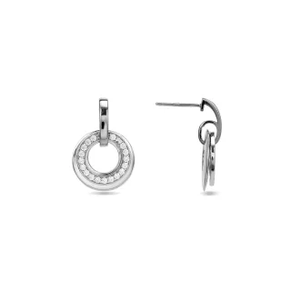 Luxenter Ohrringe aus 925er Sterlingsilber mit Zirkonia, rhodiniert – Toropo