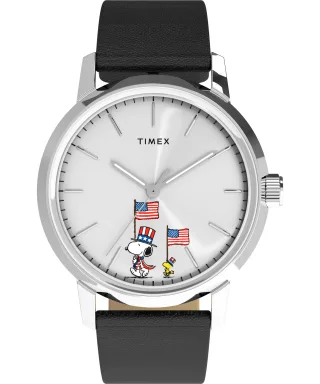 Timex Peanuts Marlin Schwarz Herren Armbanduhr TW2Y50300