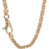 HOPLO Goldkette Goldkette Königskette Länge 19cm - Breite 2,5mm - 750-18 Karat Gold, Made in Germany