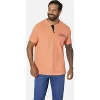 Jan Vanderstorm T-Shirt GORTAN mit Knopfleiste & Aufdruck