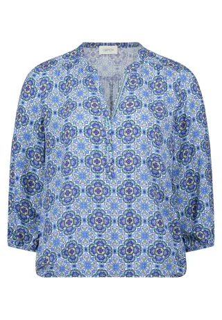 CARTOON - Casual-Bluse Blau/Grün - Gr. - 46