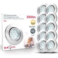 B.K.Licht LED Einbaustrahler, Leuchtmittel wechselbar, Warmweiß, LED Einbauleuchten, schwenkbar, inkl. 3W 250lm GU10, Decken-Spot