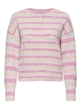 ONLY - ONLJOHANNA LS O-NECK CC KNT Pink Yarrow - Gr. - S
