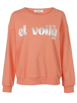 eiszeit - Sweatshirt Rundhals 1/1 Arm peach - Gr. - 48