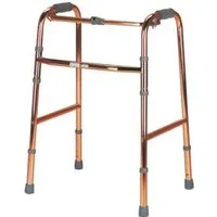 DocMed Gehstock Gehgestell Starr, zusammenklappbar, Vielfach höhenverstellbar, mit weichen und ergonomische Handgriffen, Stabile und leichte Mobilitätshilfe