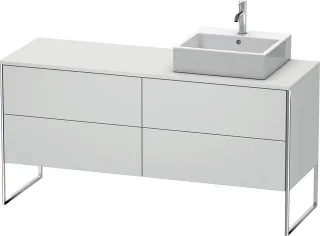 Duravit XSquare Konsolenwaschtischunterbau bodenstehend Weiß Seidenmatt 1600x548x778 mm - XS4924R363 XS4924R3636