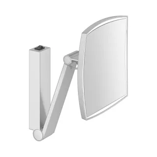 Keuco iLook_move Kosmetikspiegel 17613179004 5-fach Vergrößerung, 200x200mm, beleuchtet, mit Wippschalter, Schwenkarm, aluminium-finish