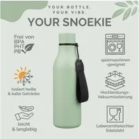 SNOEKIE Thermoflasche SNOEKIE Edelstahl Thermoflasche, SGS Geprüft, Spülmaschinengeeignet
