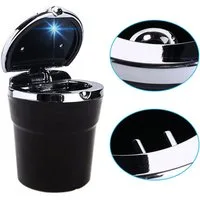 Bolwins Aschenbecher G59C KFZ Aschenbecher Autoaschenbecher LED Getränkehalter Gluttöter, KFZ Aschenbecher mit LED Beleuchtung