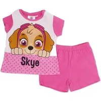 PAW PATROL Pyjama Paw Patrol Mädchen kurzer Schlafanzug Kleinkinder 9 12 18 Monate (Set)