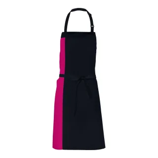 Link Kitchen Wear - Herren/Damen Unisex Schürze "Duo" (Schwarz/Leuchtend Pink)