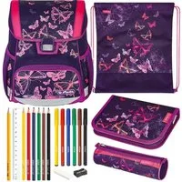 Herlitz Schulranzen Set Loop Plus 10-teilig 2026 Mädchen Butterflies