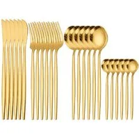 Cheffinger Besteck-Set Premium Besteckset 6 Personen 24-tlg Edelstahl Essbesteck (24-tlg)