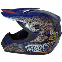 FunSport-Factory Motocrosshelm Mejia Kinder Crosshelm Motocross Helm Kinder Motorradhelm Offroad Blau