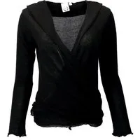 Guru-Shop Longsleeve Wickelshirt, Baumwollstrick Pullover,.. alternative Bekleidung