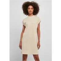 URBAN CLASSICS Sweatkleid Damen Turtle Extended Shoulder Dress aufgerollte Ärmel